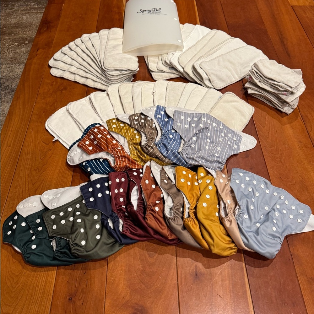 Nora’s Nursery Cloth Diaper covers, inserts, wipes and SprayPal spray shield